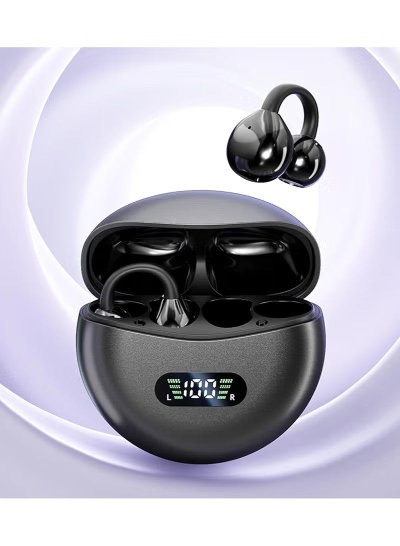 NexusTek 2026 Flagship Edition TWC True Wireless Bluetooth Earbuds, Bluetooth 5.49 Ultra Low Latency, 8H Single Charge, 60H Total Playback, LED Power Display, Immersive Sound, Compatible with Apple Huawei etc, Classic Black - Image 2
